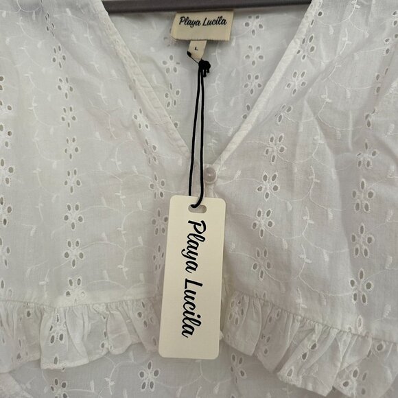 Playa Lucila Ruffled Eyelet crop top - NWT - Picture 3 of 4